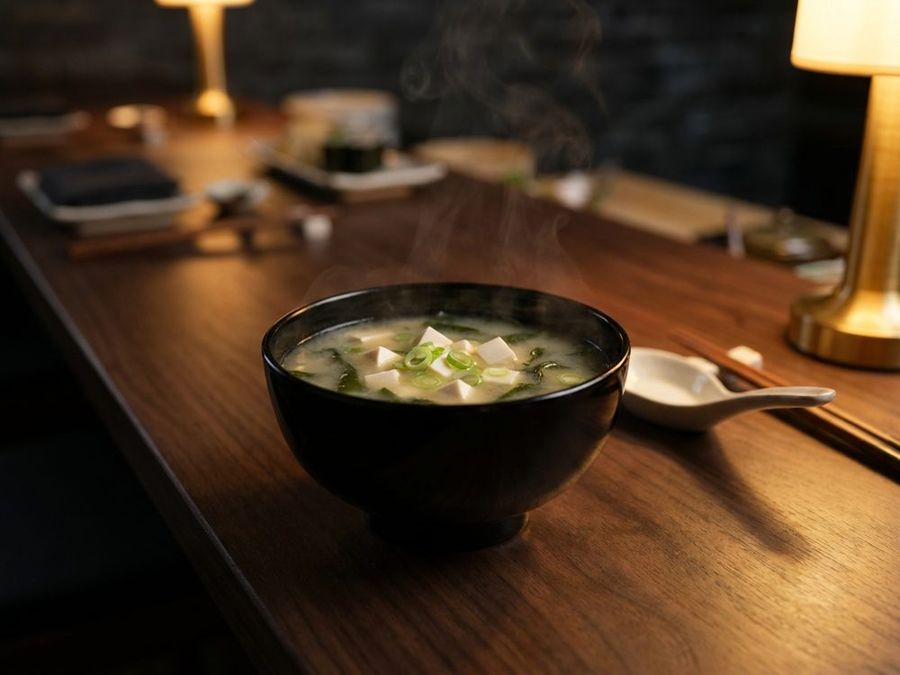 Miso Soup: Miso, tofu, scallion, seaweed