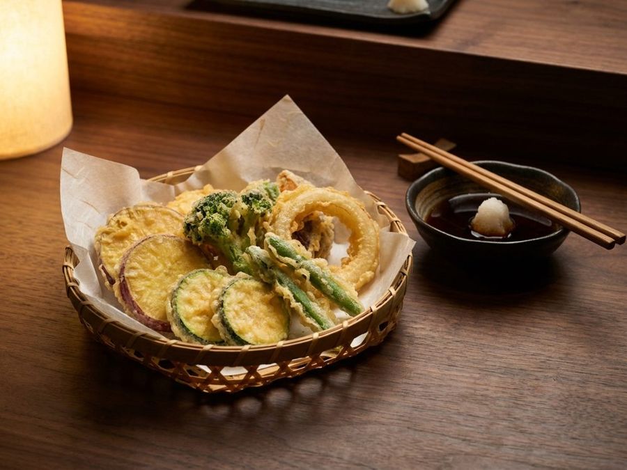 Vegetable Tempura: Seasonal vegetables in tempura batter