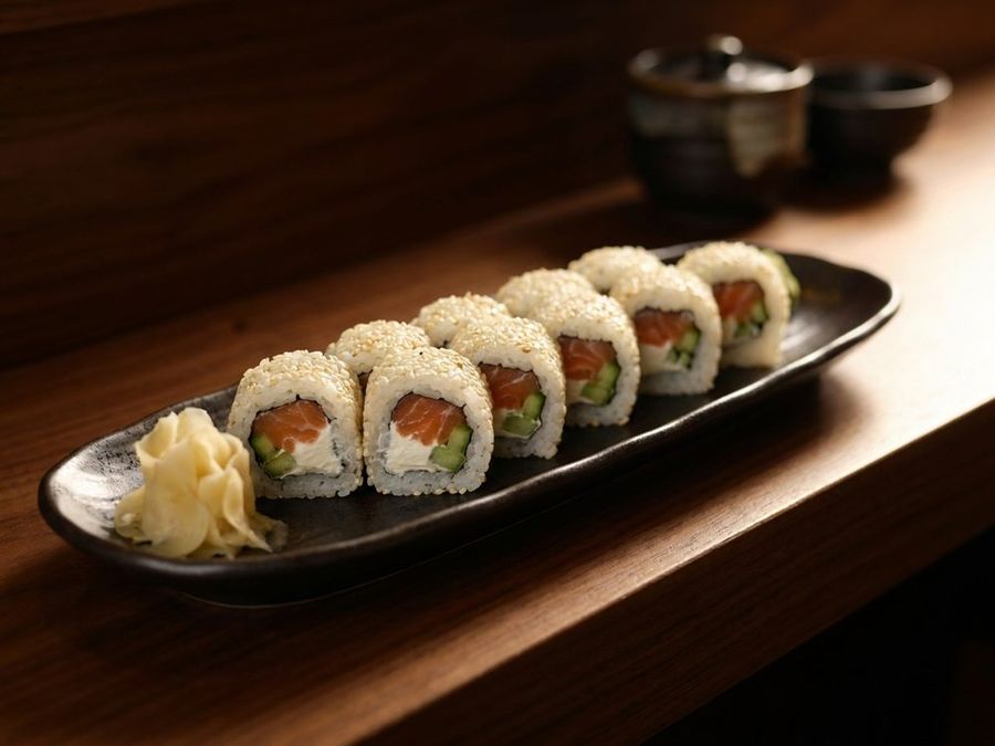 Philadelphia Roll: Smoked salmon, cream cheese