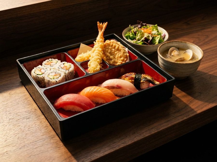 Sushi Bento: Four pieces of sushi, chef's choice